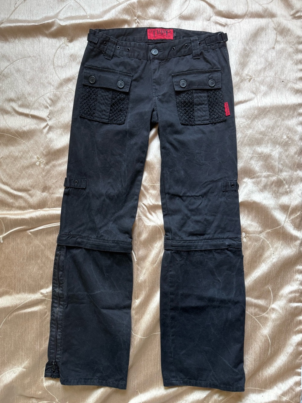 Tripp NYC Black Y2K Convertible Cargo Pants
